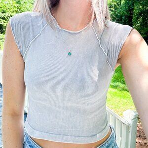 Vintage Exposed Seam Crop